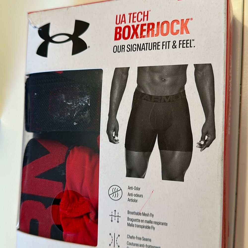 NWT 2PK Under Armour Boxerjock Briefs 5XL